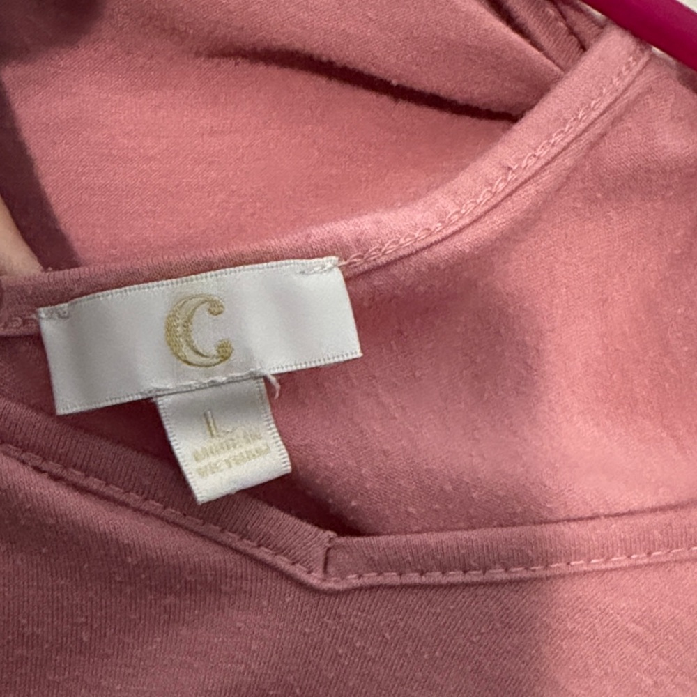 Pink V-Neck Tee - Picture 2 of 7
